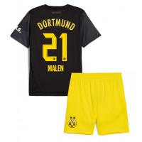 Borussia Dortmund Donyell Malen #21 Udebane Trøje Børn 2024-25 Kortærmet (+ Korte bukser)